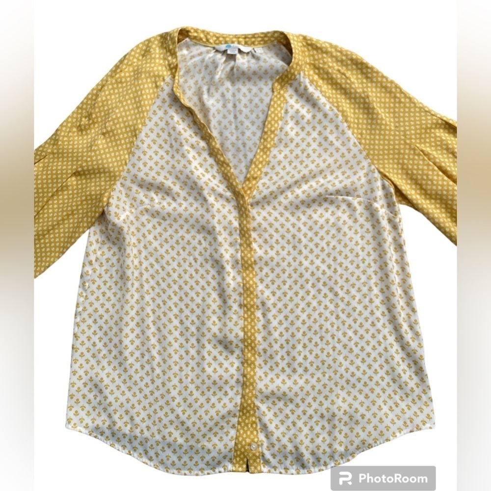 Boden Yellow Polka Dot Blouse - Picture 4 of 9